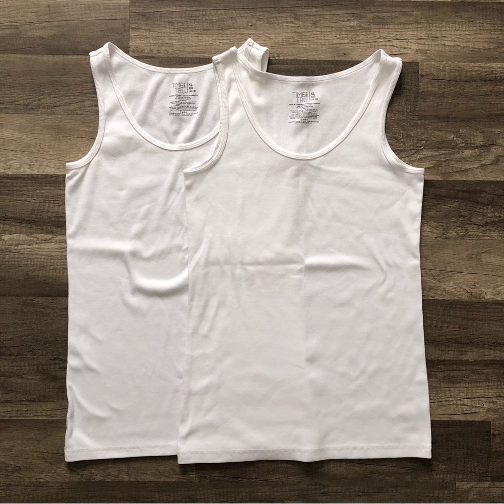 Women’s 2 Tank Top TIME AND TRU White Size XL (16-18) Final Sale!!!